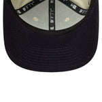 New Era 9FIFTY Original Fit Yankees cap i chrome og navy med Cooperstown WS patches, sporty og stilfuld hovedbeklædning