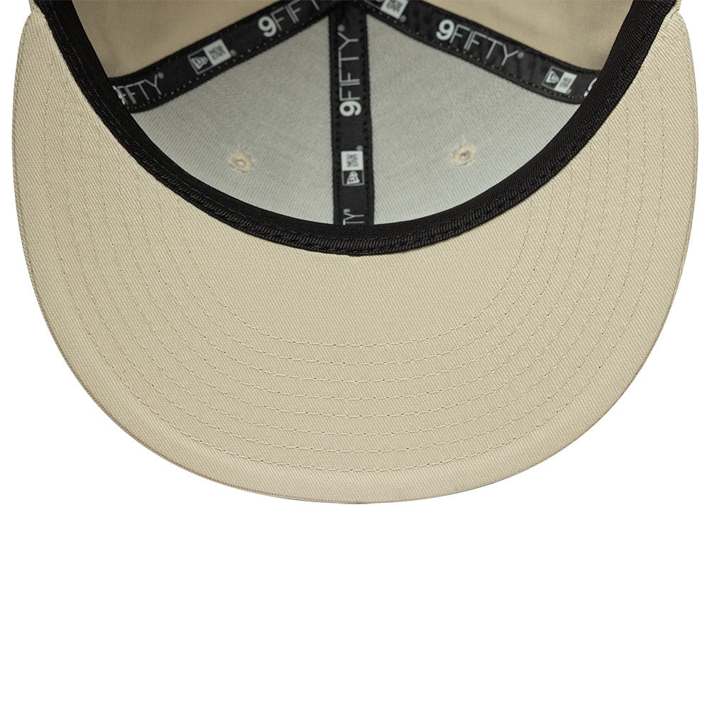 New Era 9FIFTY Original Fit New York Yankees cap i sten og hvid med flat visir og logo foran.