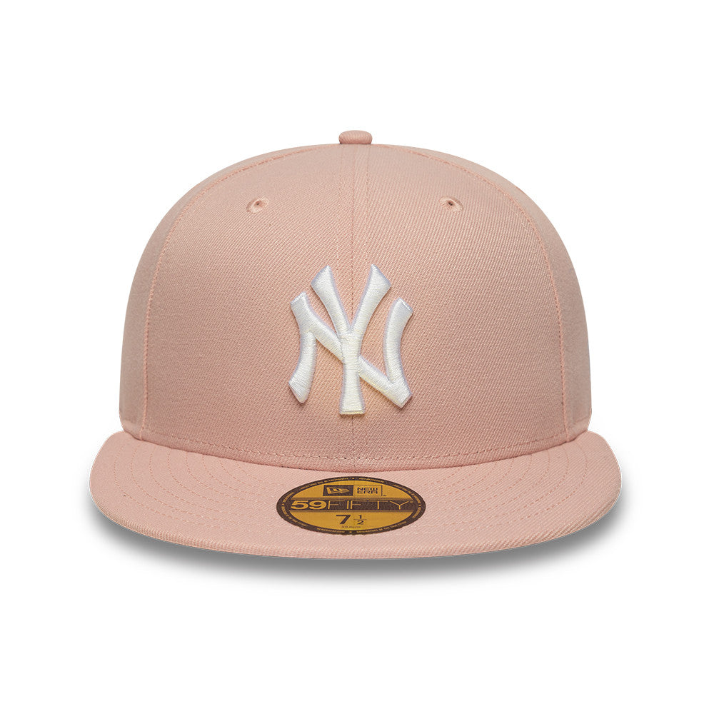 New Era 59FIFTY fitted cap med New York Yankees logo i pastel pink, stilfuld og sporty hovedbeklædning