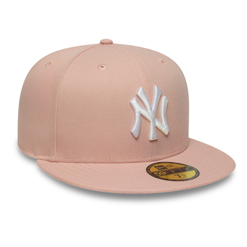 New Era 59FIFTY fitted cap med New York Yankees logo i pastel pink, baseball cap med klassisk pasform og sportligt design