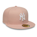 New Era 59FIFTY fitted cap med New York Yankees logo i pastel pink, baseball cap med klassisk pasform og sportligt design