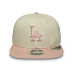 New Era Los Angeles Dodgers 9FIFTY Original Fit cap med WS PATCH i chrome og pink farver, sportshatte til fans