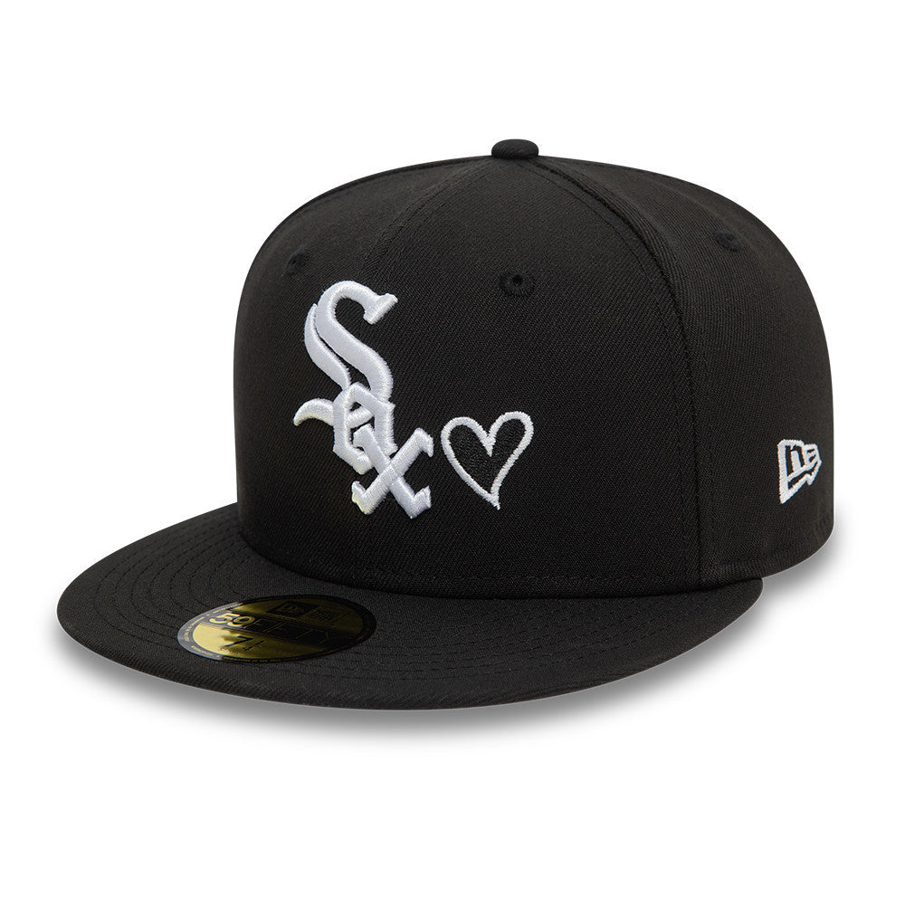 New Era - 59FIFTY Fitted Cap - Chicago Black Sox - HEART ICON - Black/White - Headz Up 