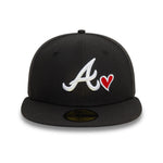New Era - 59FIFTY Fitted Cap - Atlanta Braves - HEART ICON - Black/White - Headz Up 