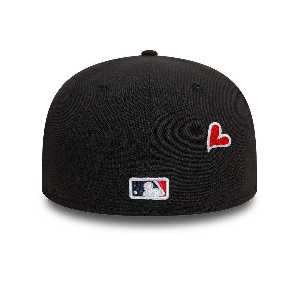 New Era - 59FIFTY Fitted Cap - Atlanta Braves - HEART ICON - Black/White - Headz Up 