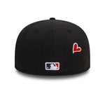 New Era - 59FIFTY Fitted Cap - Atlanta Braves - HEART ICON - Black/White - Headz Up 