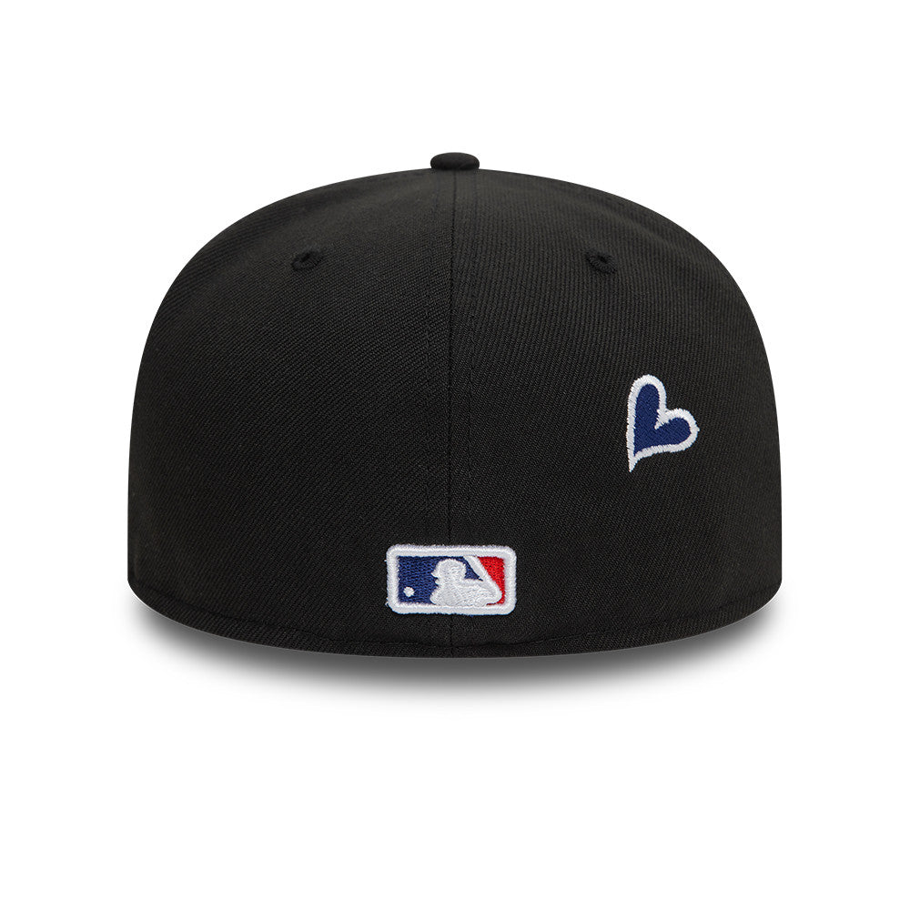 New Era - 59FIFTY Fitted Cap - Los Angeles Dodgers - HEART ICON - Black/White - Headz Up 