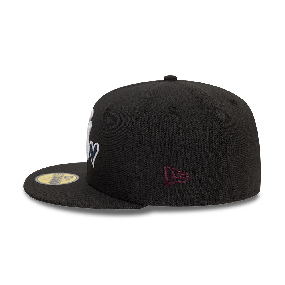 New Era - 59FIFTY Fitted Cap - New York Yankees - HEART ICON - Black/White - Headz Up 