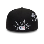 Sort New Era 59FIFTY fitted Chicago White Sox cap med scribble-design, blødt stof og justerbar pasform