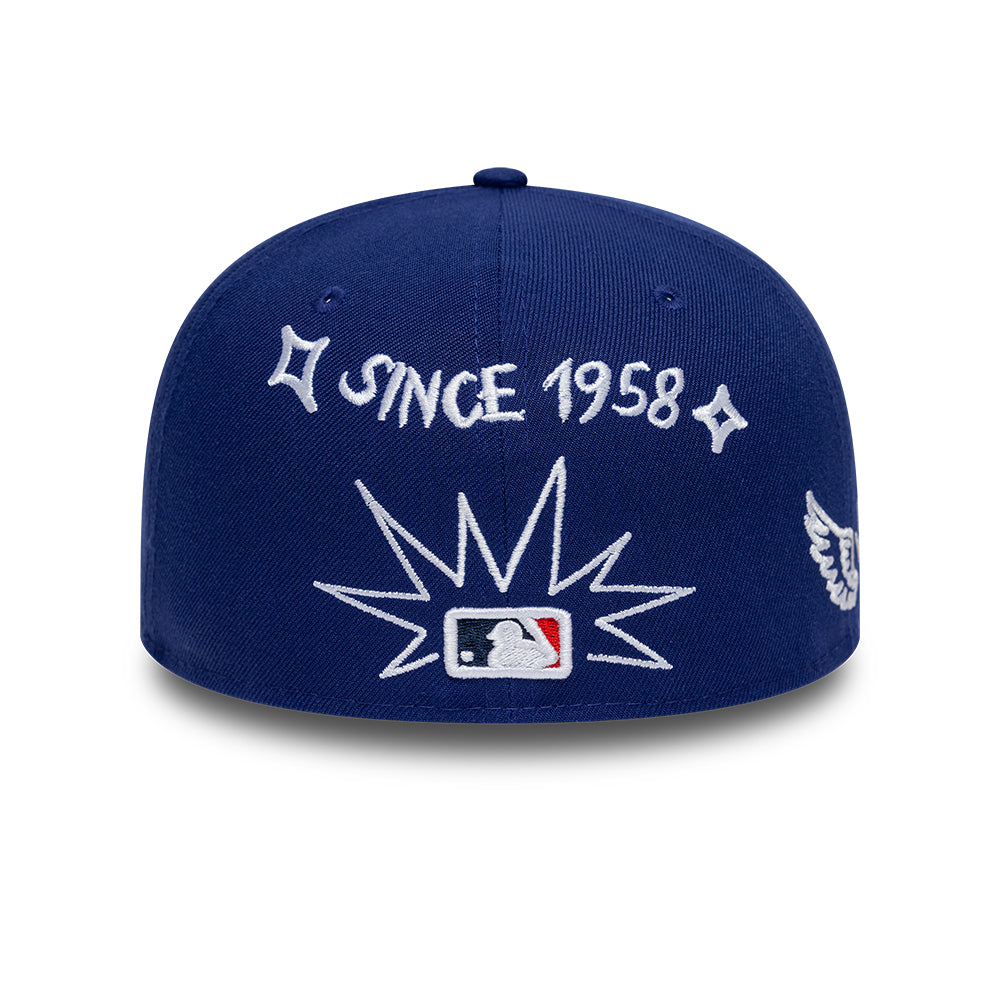 New Era - 59FIFTY Fitted - Los Angeles Dodgers - SCRIBBLE - Blue - Headz Up 