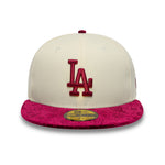 New Era Los Angeles Dodgers 59FIFTY fitted cap med paisley visir i let krom og rød farve, sporty baseball cap