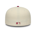 New Era 59FIFTY fitted cap med Los Angeles Dodgers logo og paisley visor i lys chrome og rød farve.