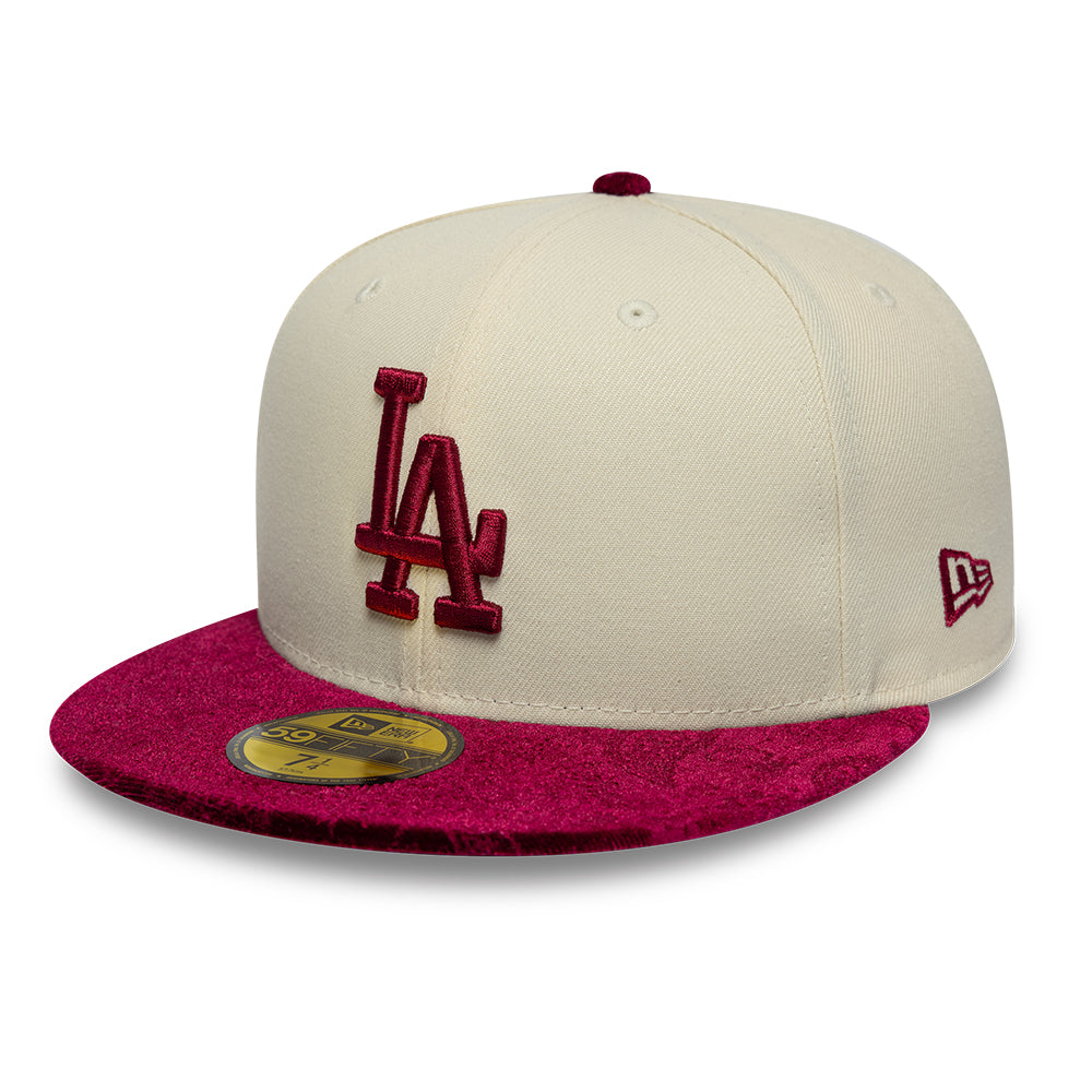 New Era - 59FIFTY Fitted - Los Angeles Dodgers - PAISLEY VISOR - Light Chrome/Red - Headz Up 