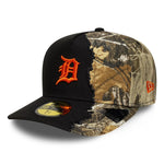 Sort New Era 59FIFTY A-Frame cap med Detroit Tigers logo og split real tree design.