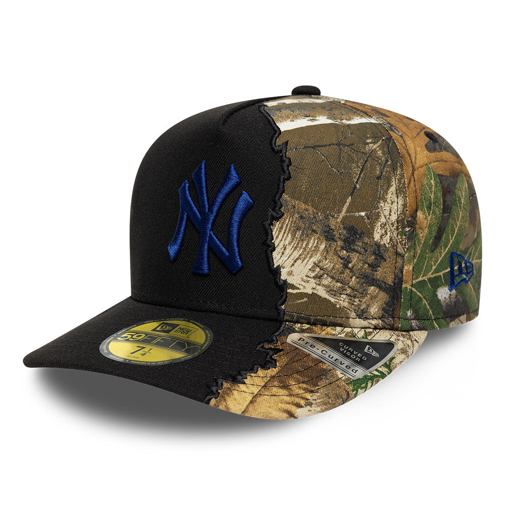New Era - 59FIFTY Fitted A-Frame - New York Yankees - SPLIT REAL TREE - Black - Headz Up 