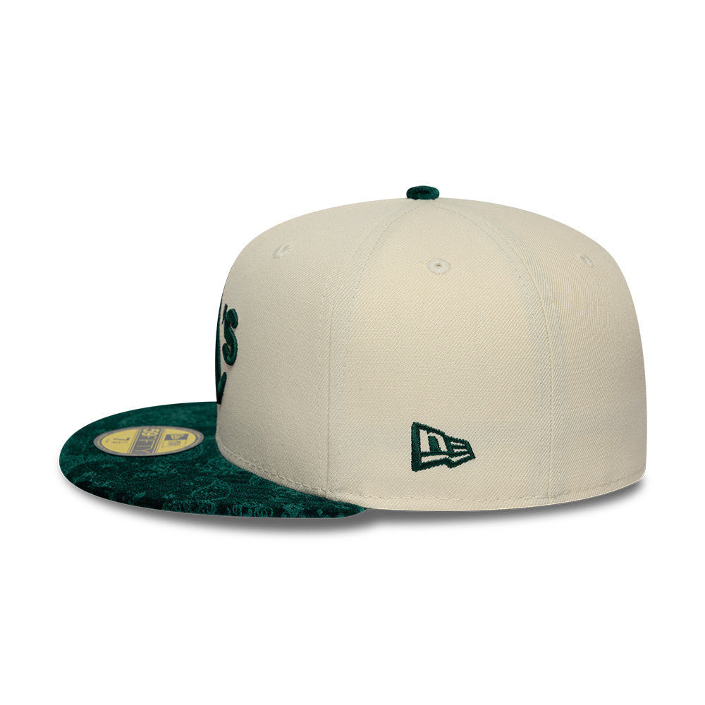 New Era - 59FIFTY Fitted - Oakland Athletics - PAISLEY VISOR - Light Chrome/Green - Headz Up 