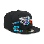 New Era 59FIFTY fitted cap i sort med Charlotte Hornets HWC-logosy