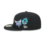 New Era 59FIFTY fitted cap til Charlotte Hornets i sort med HWC-logo