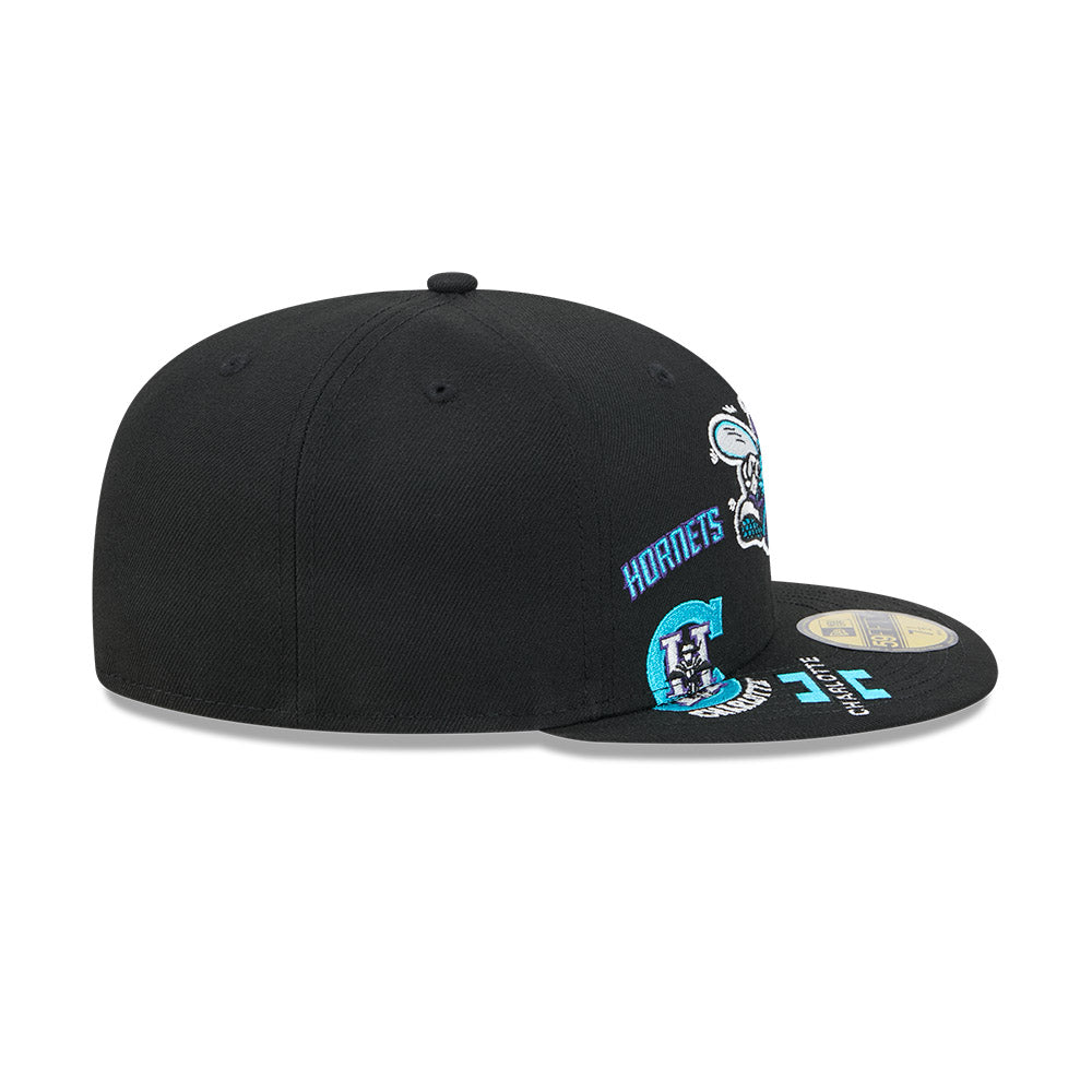 New Era 59FIFTY fitted cap i sort med Charlotte Hornets HWC-logotrand