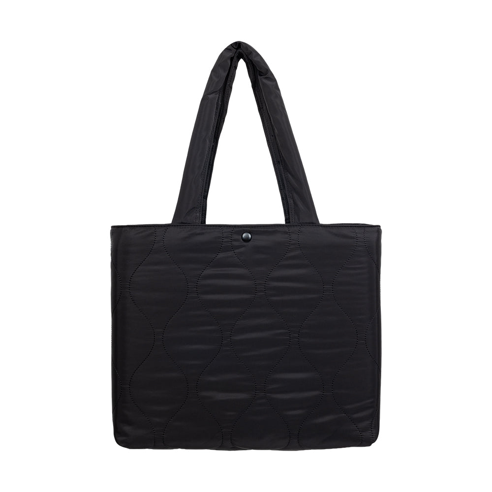 Sort New Era New York Yankees MLB quiltet polstret tote-tas med logo og skulderrem, perfekt til accessories og dagligt brug