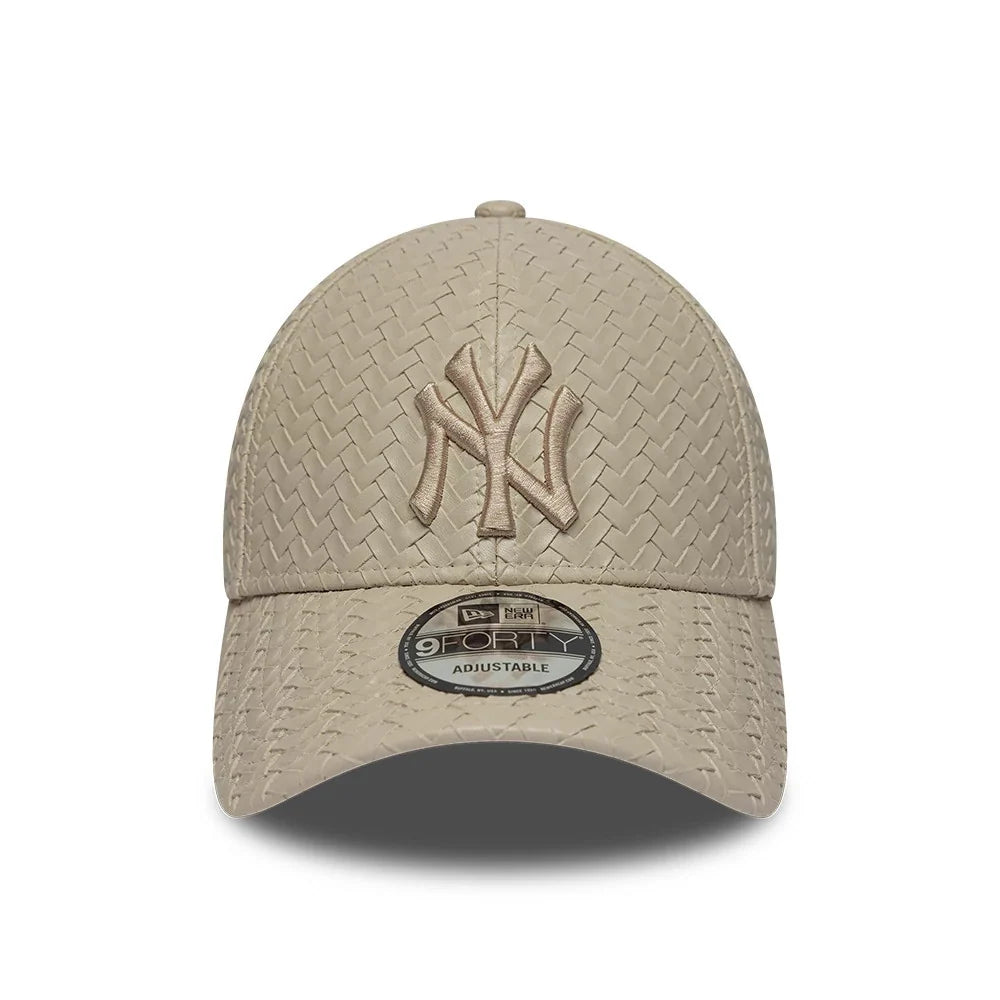 New Era 9FORTY New York Yankees cap i stonefarvet PU Weave-materiale