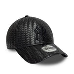 New Era 9FORTY New York Yankees cap i sort PU WEAVE med buet skygge