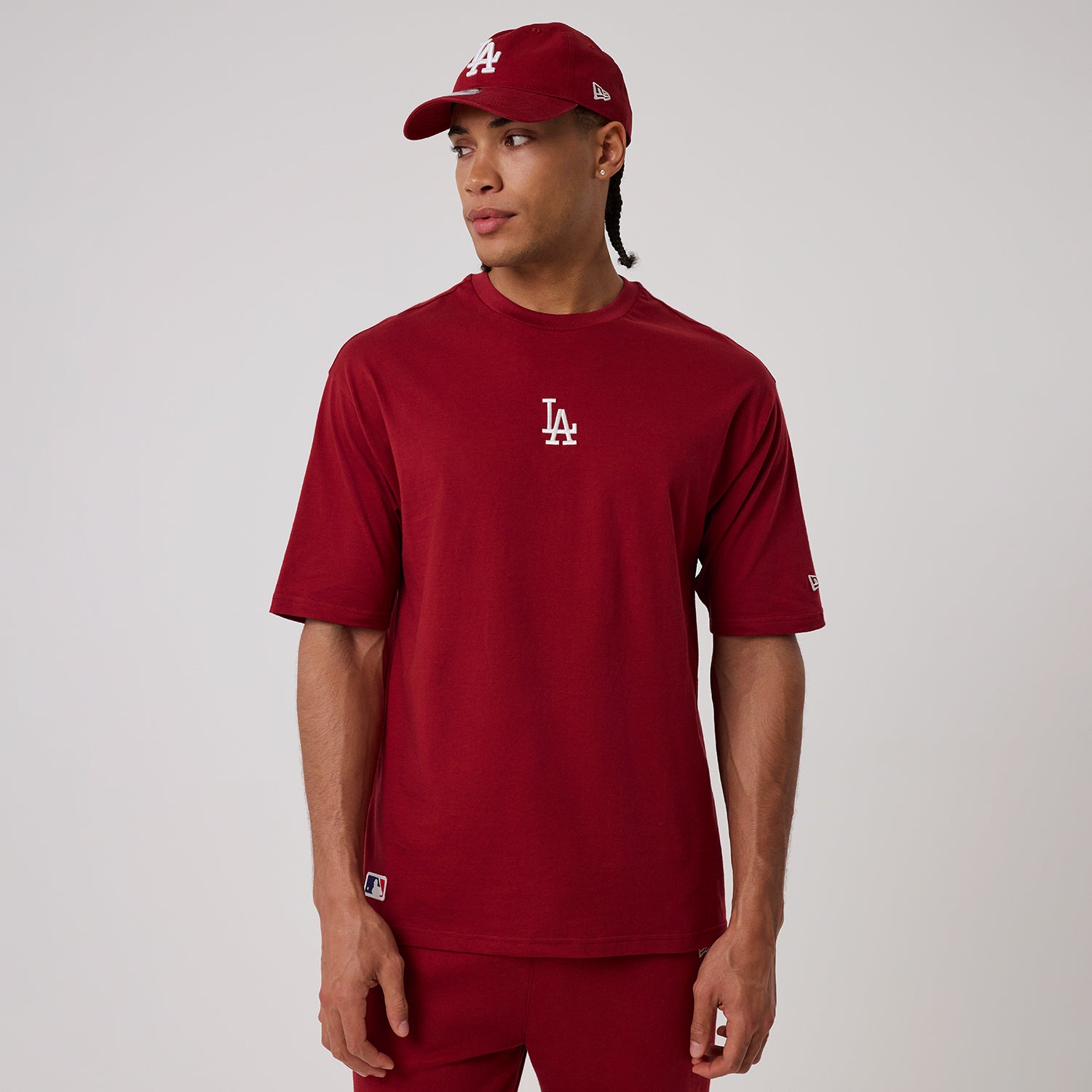 New Era MLB LE OS TEE Los Angeles Dodgers T-shirt i mørkerød