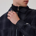 New Era shacket-jakke i navy med klassisk skjortedesign
