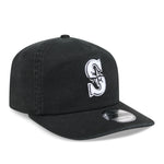 Sort New Era 19TWENTY Seattle Mariners kasket med grøn og hvid logo, klassisk design og komfortabel pasform