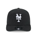 Sort New Era 19TWENTY New York Mets kasket med fladt bryst og logo, lavet af bomuld.