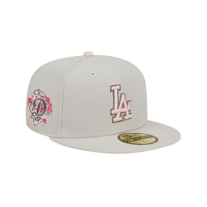 Mothers Day Los Angeles Dodgers 59Fifty Fitted Cap - Stone/Pink - Headz Up 