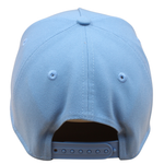New Era 9FORTY A-Frame kasket med New York Yankees logo i lyseblå farve, justerbar cap til fans og sportentusiaster