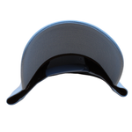 New Era 9FORTY A-Frame cap med New York Yankees logo i lyseblå farve, justerbart kasket med flat top og sømmelige detaljer