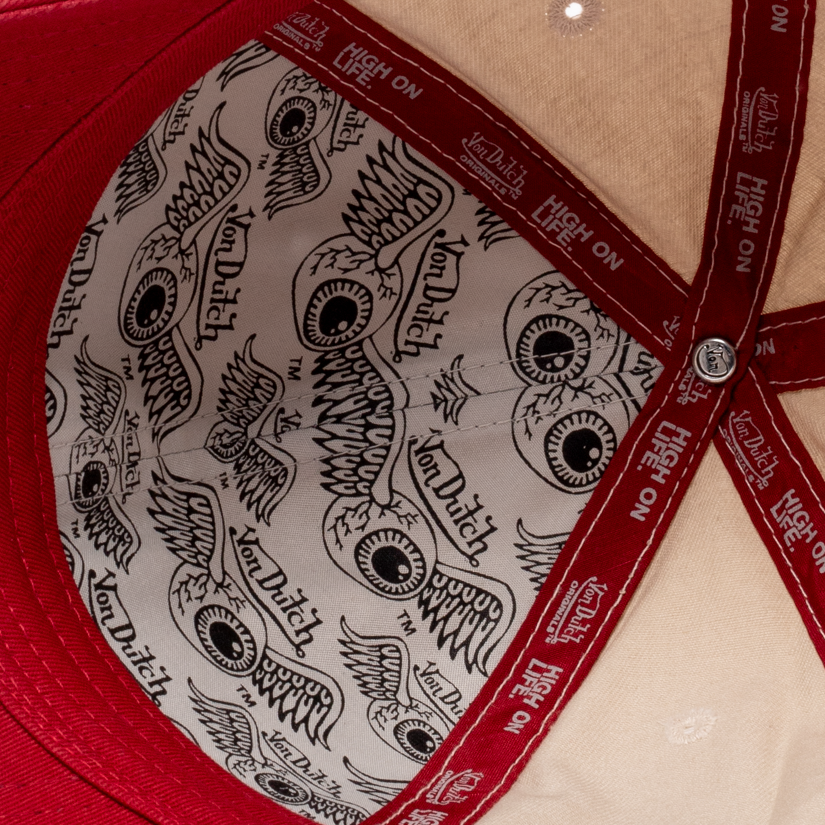 Von Dutch - DB Denver Dad Cap - Khaki/Red - Headz Up 