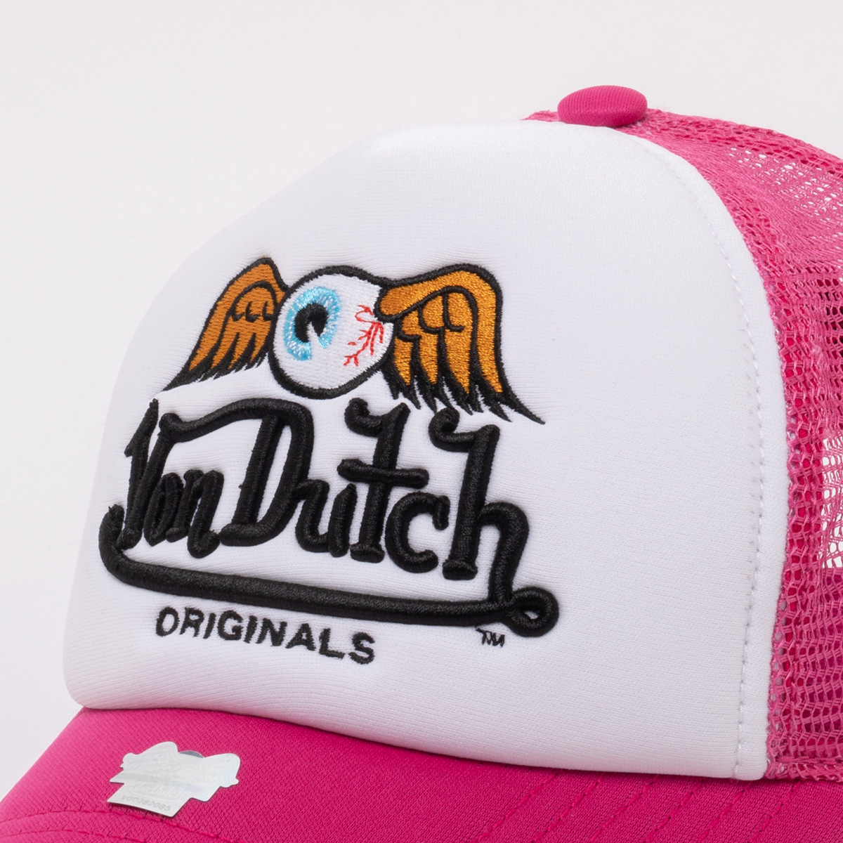 Von Dutch - Baker Trucker Cap - White/Pink - Headz Up 
