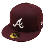 New Era - 59FIFTY Fitted - Atlanta Braves - Maroon/Grey UV - Headz Up 