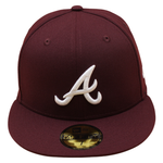 New Era - 59FIFTY Fitted - Atlanta Braves - Maroon/Grey UV - Headz Up 