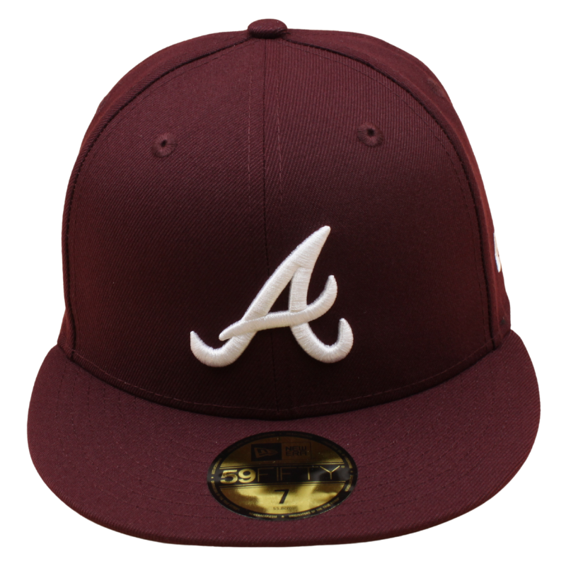 New Era - 59FIFTY Fitted - Atlanta Braves - Maroon/Grey UV - Headz Up 