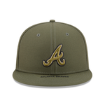 New Era - Atlanta Braves - 9FIFTY Snapback - ARMED FORCES - Olive - Headz Up 