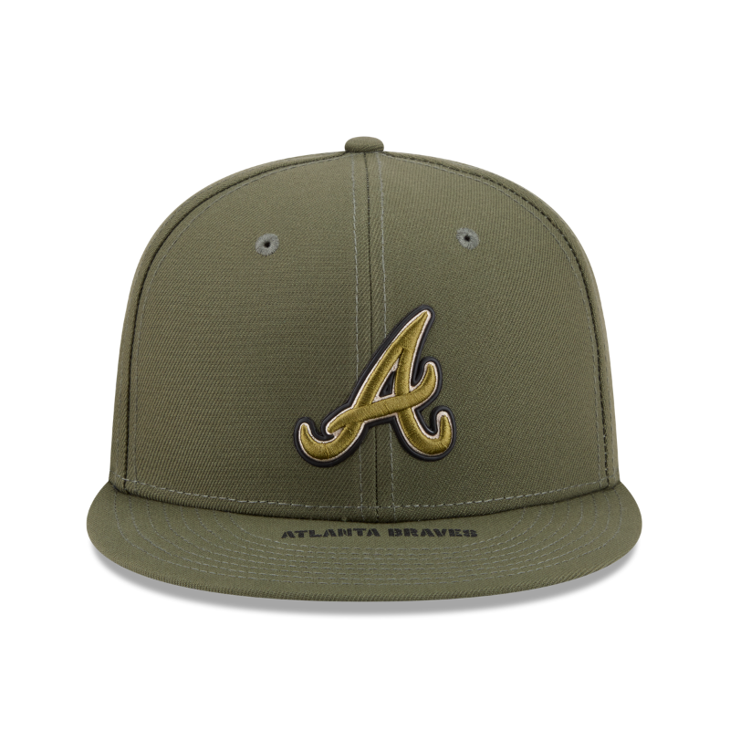New Era - Atlanta Braves - 9FIFTY Snapback - ARMED FORCES - Olive - Headz Up 