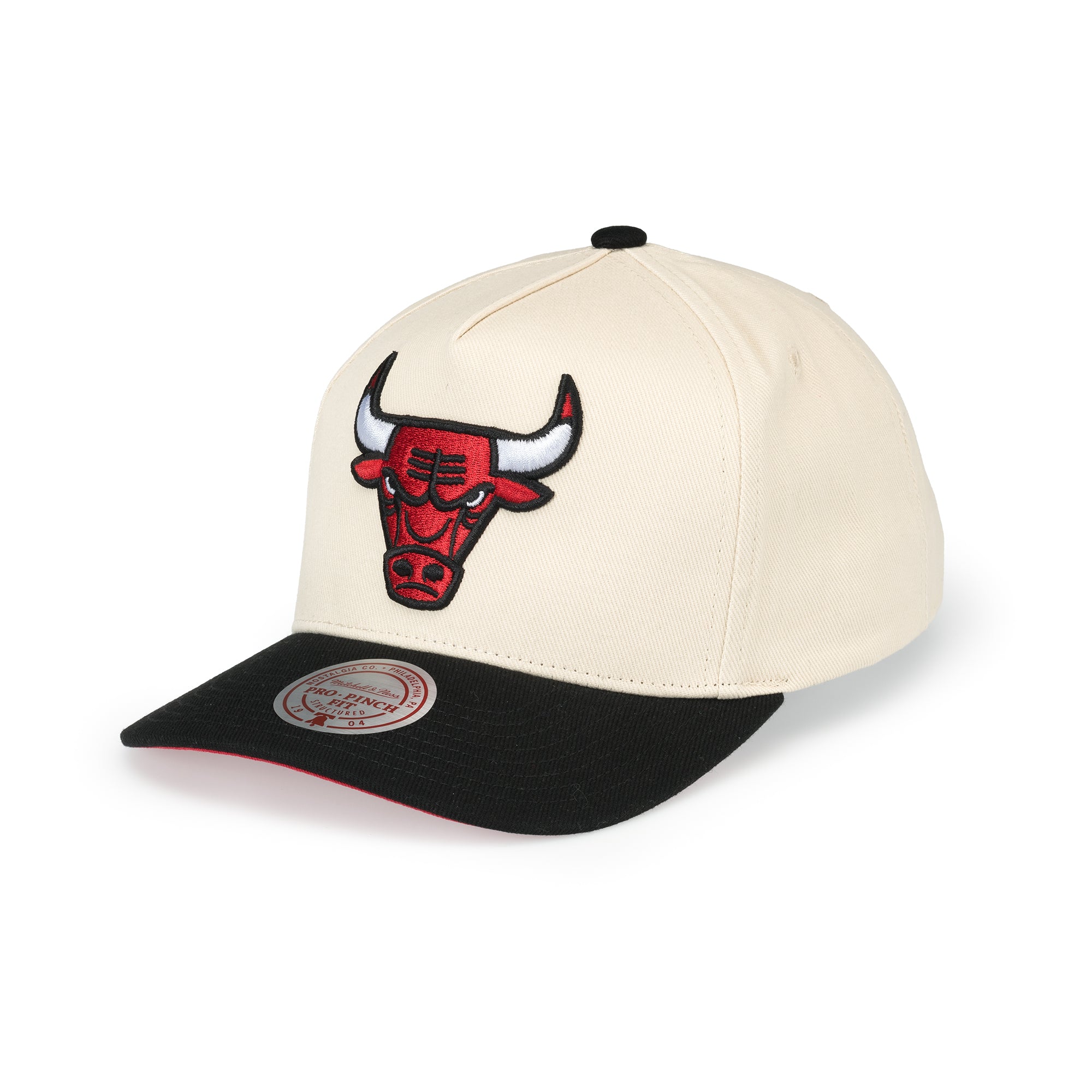 Mitchell & Ness - Pinch Pro Crown Snapback  - Chicago Bulls - Off White - Headz Up 