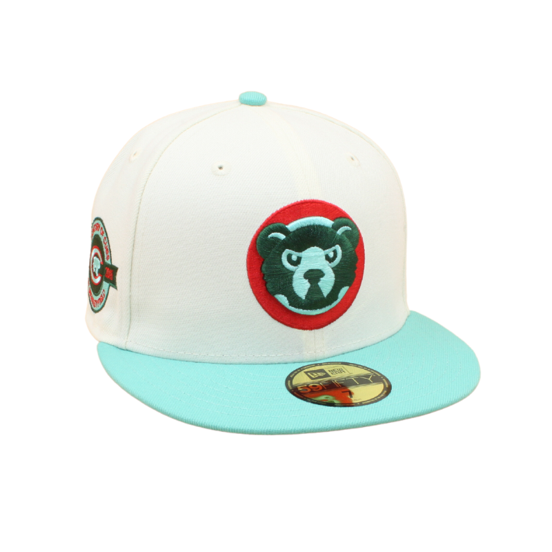Chicago Cubs Cooperstown 59Fifty Fitted 100 Years - Chrome/Mint - Headz Up 