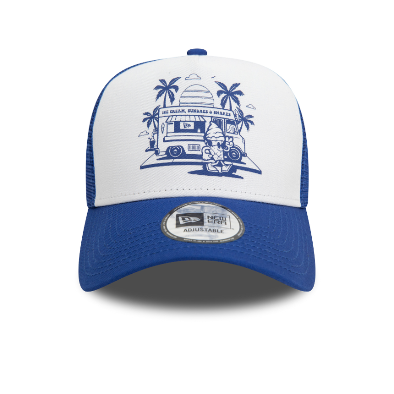 New Era - NE Graphic Trucker Cap - Blue/White - Headz Up 