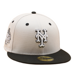 New Era New York Mets Cooperstown 59Fifty kasket i sten og sort farve med World Series 2015 logo.