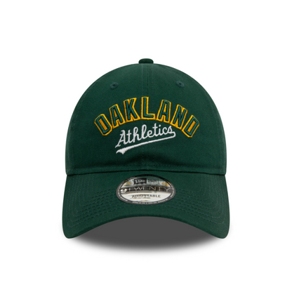 New Era -MLB Wordmark - Oakland Athletics - 9Twenty - Dark Green - Headz Up 