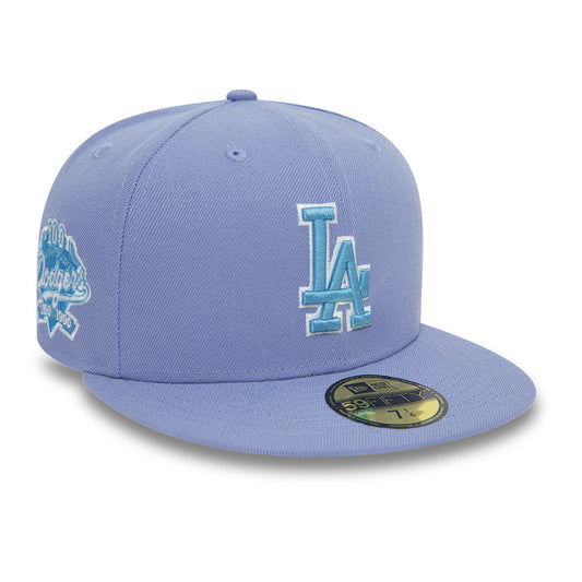 Los Angeles Dodgers Cooperstown 59Fifty Fitted 100th Anniversary - Lavender/Sky - Headz Up 