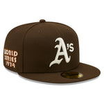 Oakland Athletics Cooperstown 59Fifty Fitted World Series 1974 - Walnut - Headz Up 