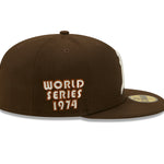 Oakland Athletics Cooperstown 59Fifty Fitted World Series 1974 - Walnut - Headz Up 