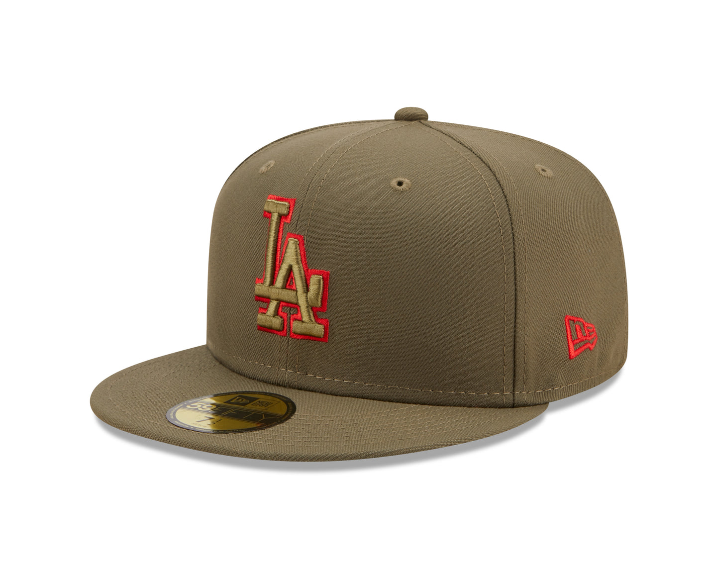 New Era - Los Angeles Dodgers Cooperstown 59Fifty Fitted World Series 1981 - Olive/Red Outline - Headz Up 