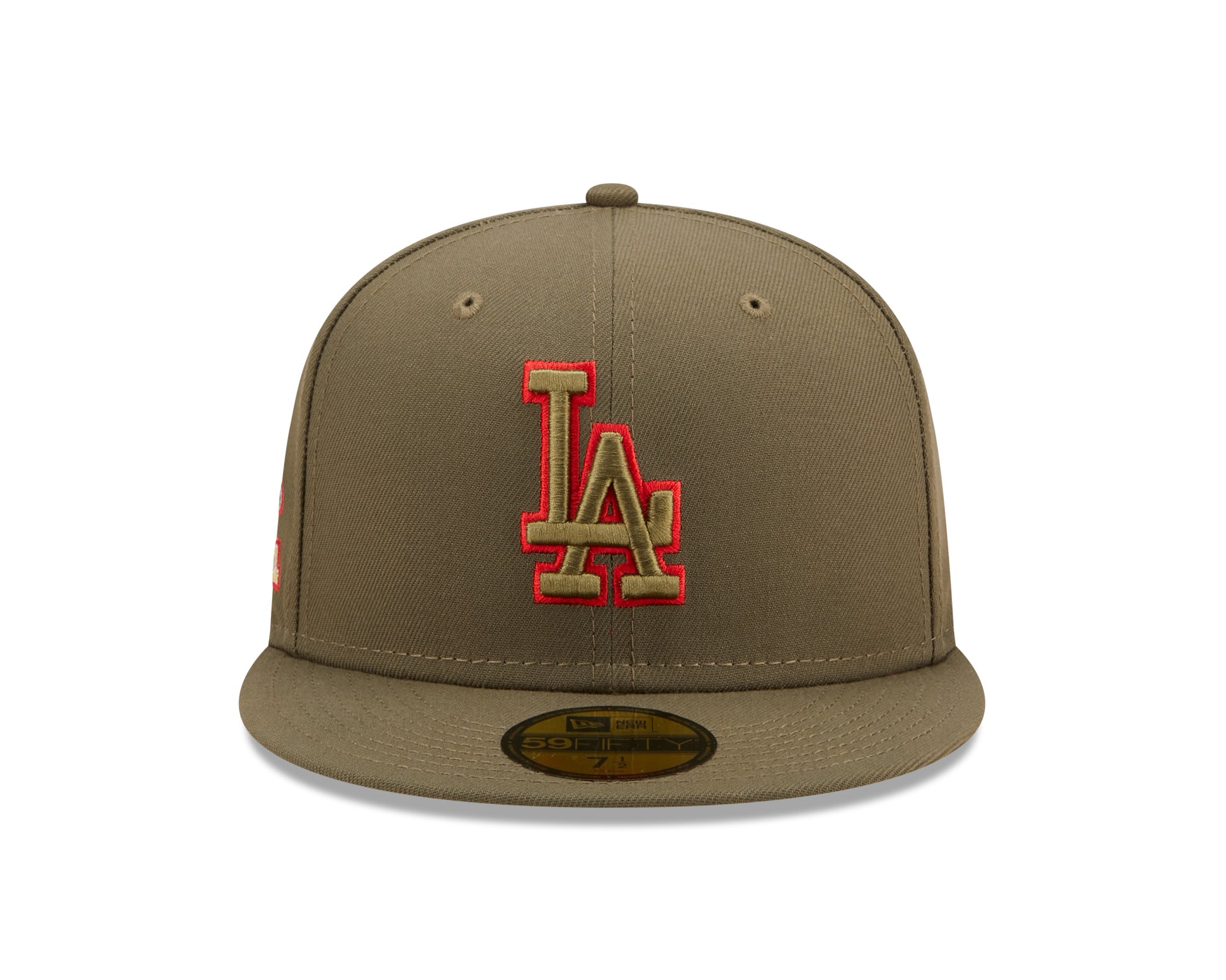 New Era - Los Angeles Dodgers Cooperstown 59Fifty Fitted World Series 1981 - Olive/Red Outline - Headz Up 